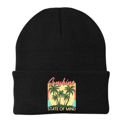 Vintage Sunshine State Of Mind Tropical Palm Trees Vacation Time Beanie