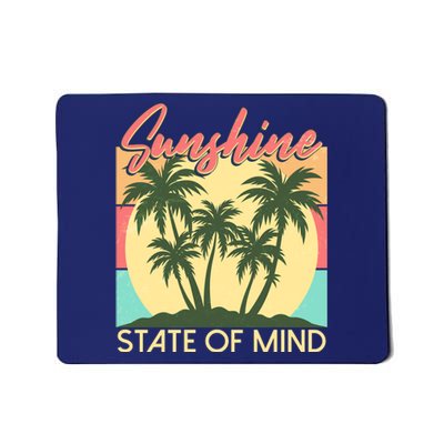 Vintage Sunshine State Of Mind Tropical Palm Trees Vacation Time Mousepad