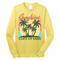 Vintage Sunshine State Of Mind Tropical Palm Trees Vacation Time Long Sleeve Shirt