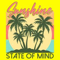 Vintage Sunshine State Of Mind Tropical Palm Trees Vacation Time Long Sleeve Shirt