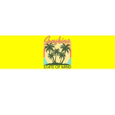 Vintage Sunshine State Of Mind Tropical Palm Trees Vacation Time Bumper Sticker