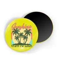 Vintage Sunshine State Of Mind Tropical Palm Trees Vacation Time Magnet