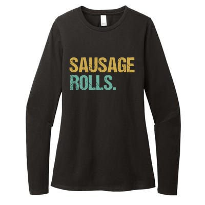 Vintage Style Sausage Rolls Gift Womens CVC Long Sleeve Shirt