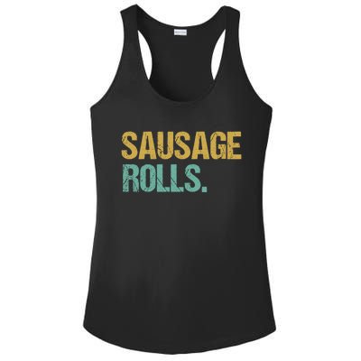 Vintage Style Sausage Rolls Gift Ladies PosiCharge Competitor Racerback Tank