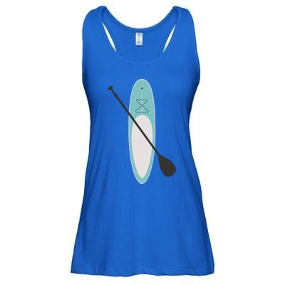 Vintage Summer Stand Up Paddle Board Sup Cute Gift Ladies Essential Flowy Tank