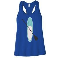 Vintage Summer Stand Up Paddle Board Sup Cute Gift Women's Racerback Tank