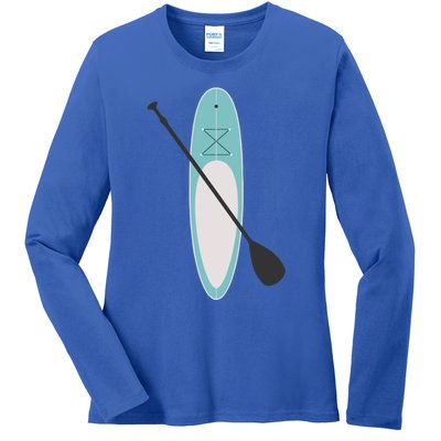 Vintage Summer Stand Up Paddle Board Sup Cute Gift Ladies Long Sleeve Shirt