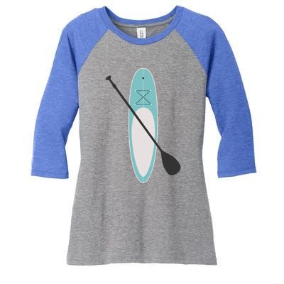 Vintage Summer Stand Up Paddle Board Sup Cute Gift Women's Tri-Blend 3/4-Sleeve Raglan Shirt