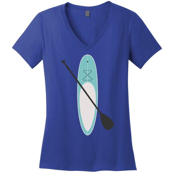 Vintage Summer Stand Up Paddle Board Sup Cute Gift Women's V-Neck T-Shirt