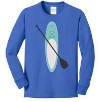 Vintage Summer Stand Up Paddle Board Sup Cute Gift Kids Long Sleeve Shirt