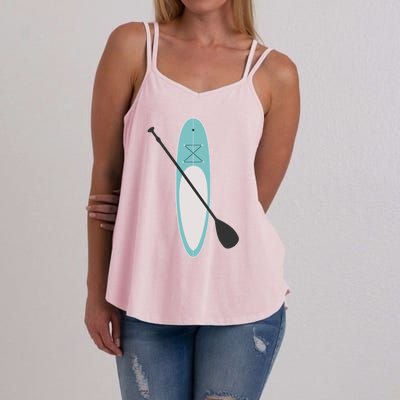 Vintage Summer Stand Up Paddle Board Sup Cute Gift Women's Strappy Tank