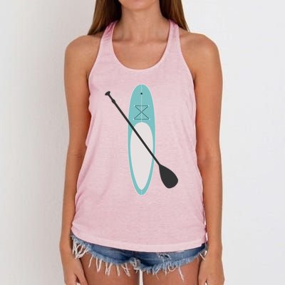 Vintage Summer Stand Up Paddle Board Sup Cute Gift Women's Knotted Racerback Tank