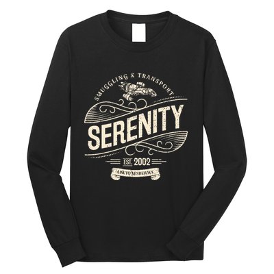 Vintage Serenity Smuggling And Transport Firefly Long Sleeve Shirt