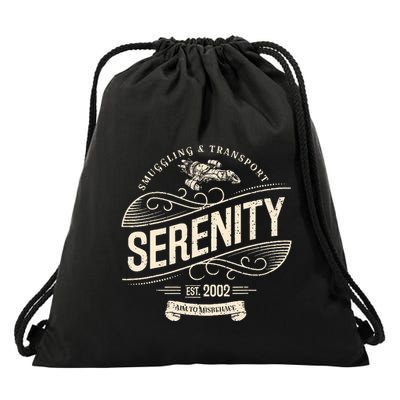 Vintage Serenity Smuggling And Transport Firefly Drawstring Bag