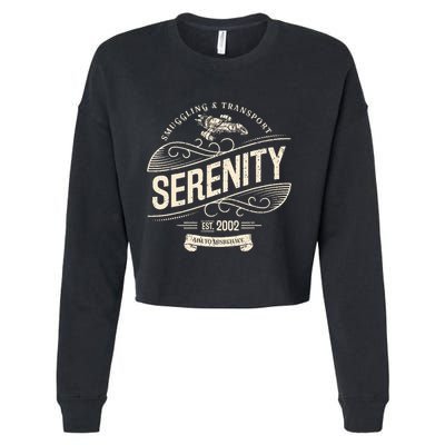 Vintage Serenity Smuggling And Transport Firefly Cropped Pullover Crew