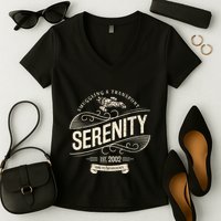 Vintage Serenity Smuggling And Transport Firefly Women's V-Neck T-Shirt