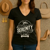 Vintage Serenity Smuggling And Transport Firefly Women's V-Neck T-Shirt