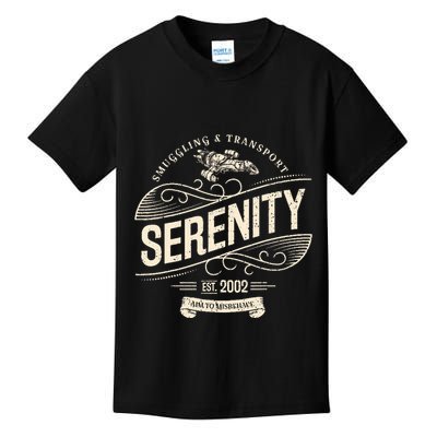 Vintage Serenity Smuggling And Transport Firefly Kids T-Shirt