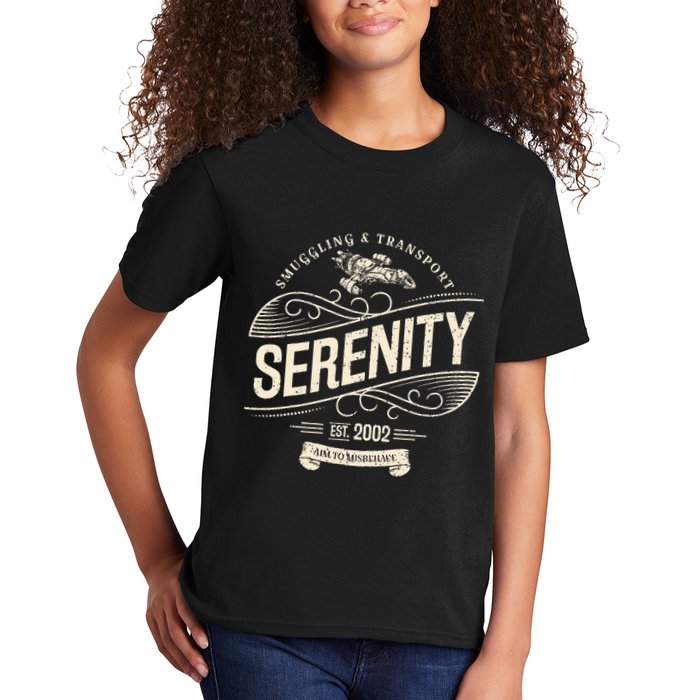 Vintage Serenity Smuggling And Transport Firefly Kids T-Shirt
