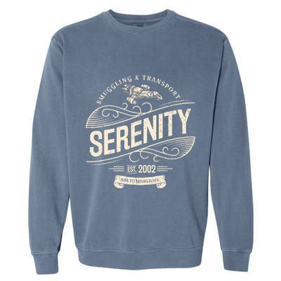 Vintage Serenity Smuggling And Transport Firefly Garment-Dyed Sweatshirt