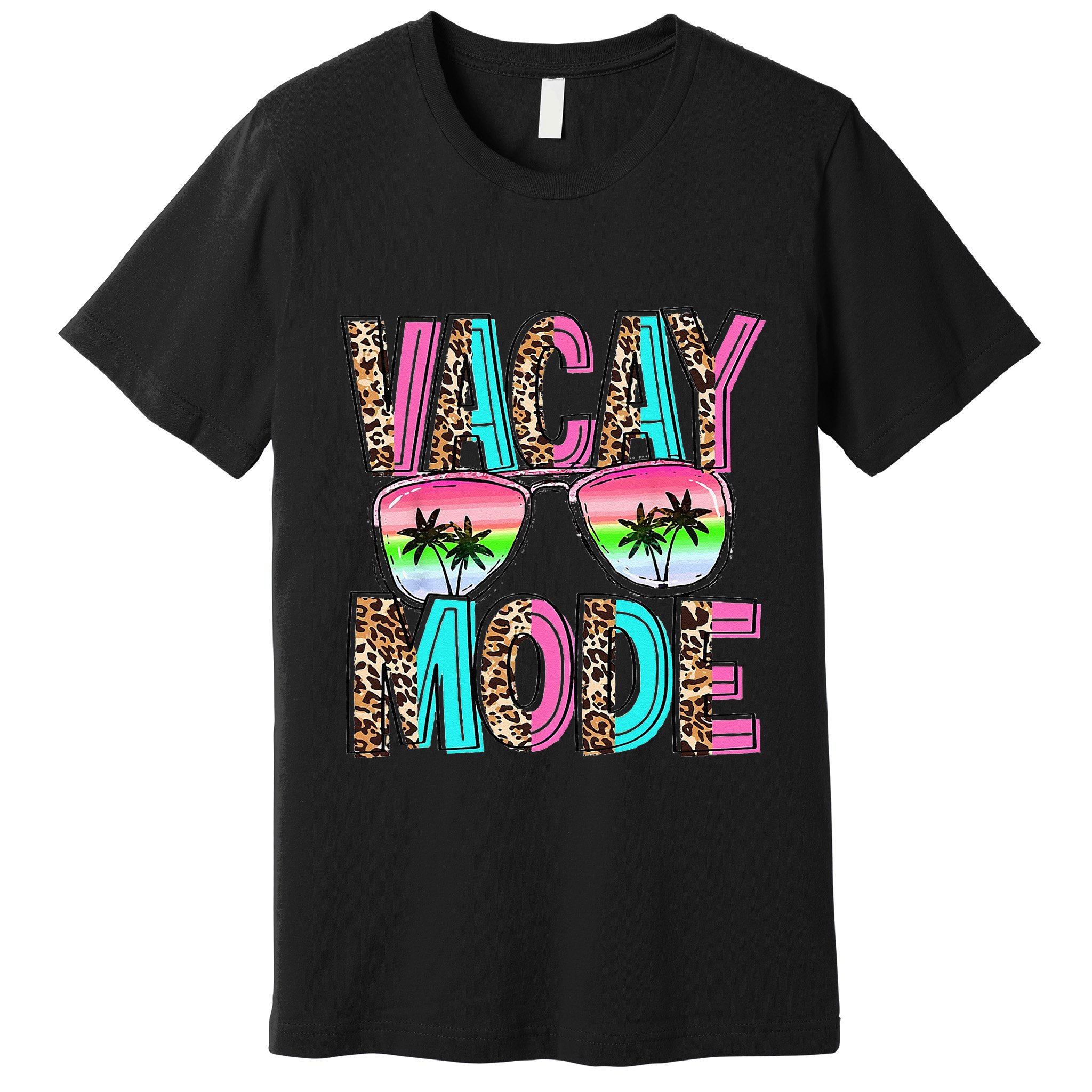 Vacation Summer Sunglasses And Palm Trees Vacay Mode Funny Premium T-Shirt