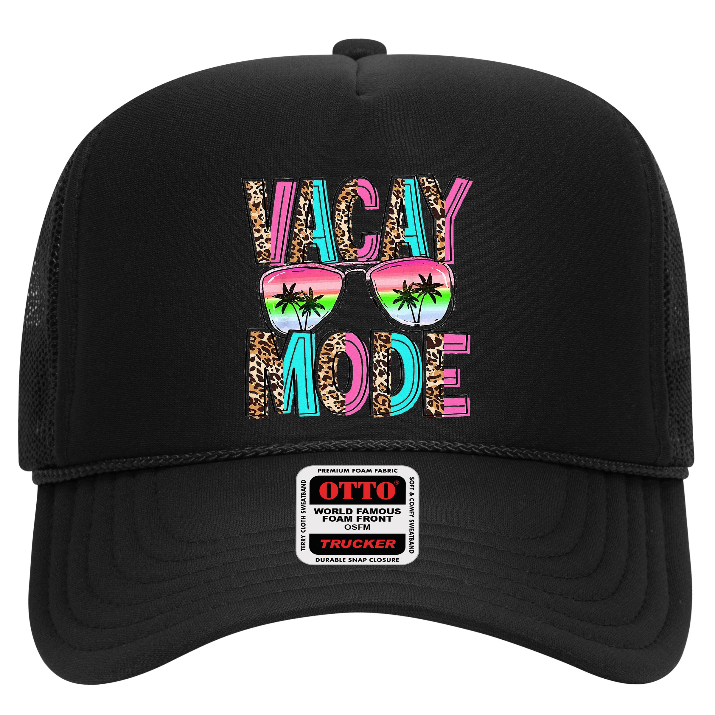 Vacation Summer Sunglasses And Palm Trees Vacay Mode Funny Hat