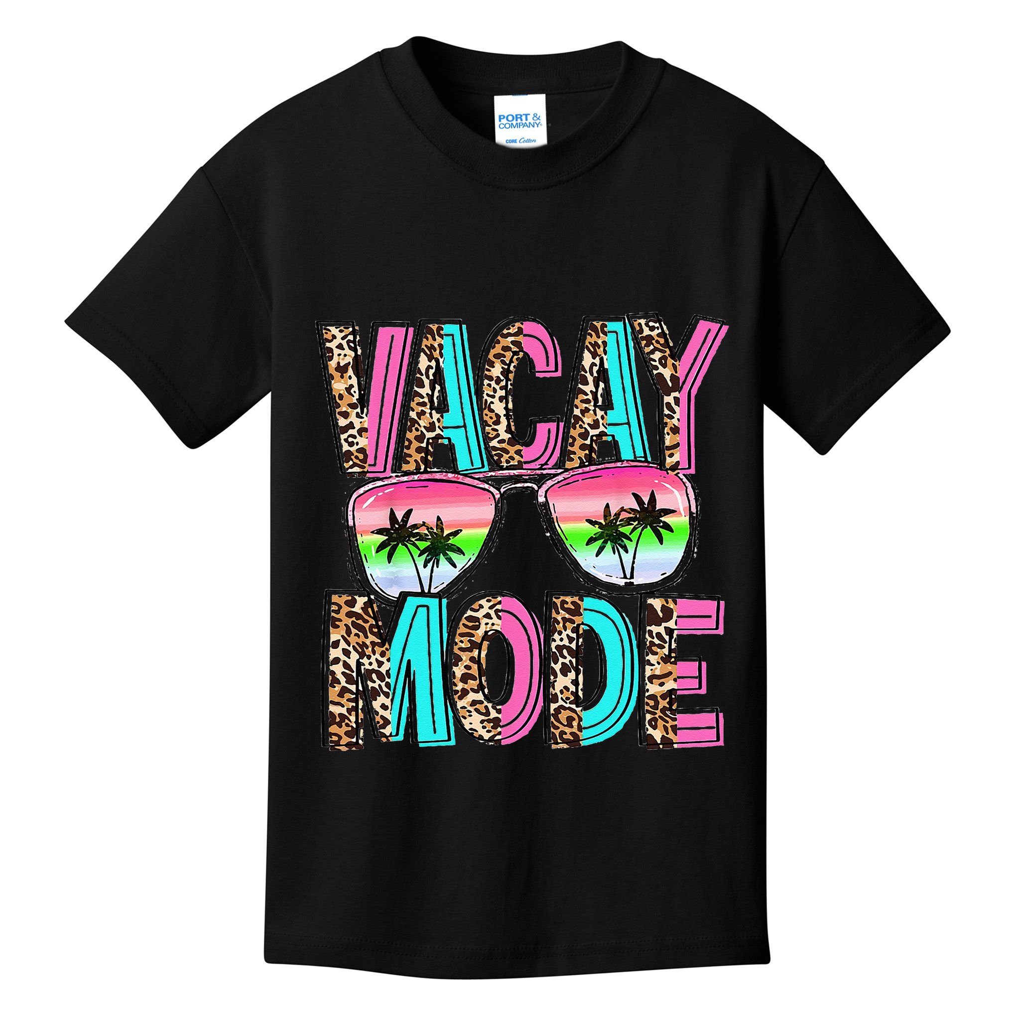 Vacation Summer Sunglasses And Palm Trees Vacay Mode Funny Kids T-Shirt