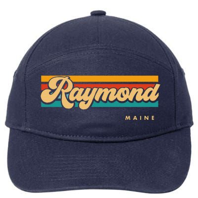 Vintage Sunset Stripes Raymond Maine 7-Panel Snapback Hat