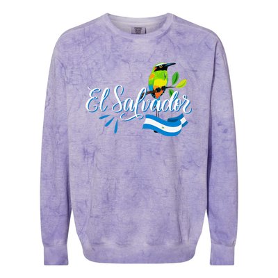 Vos Solo Sos Paja Salvadoran Slang El Salvador Flag Torogoz Colorblast Crewneck Sweatshirt