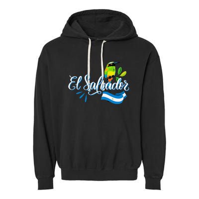 Vos Solo Sos Paja Salvadoran Slang El Salvador Flag Torogoz Garment-Dyed Fleece Hoodie