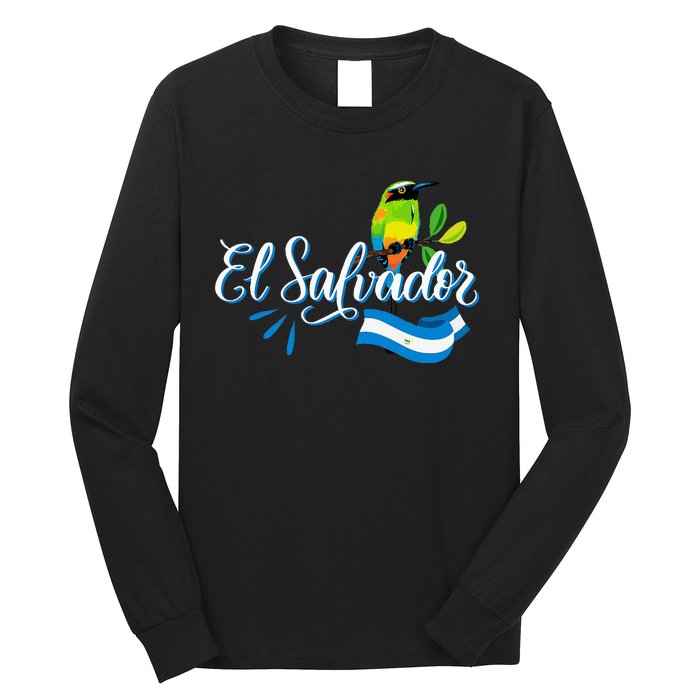 Vos Solo Sos Paja Salvadoran Slang El Salvador Flag Torogoz Long Sleeve Shirt