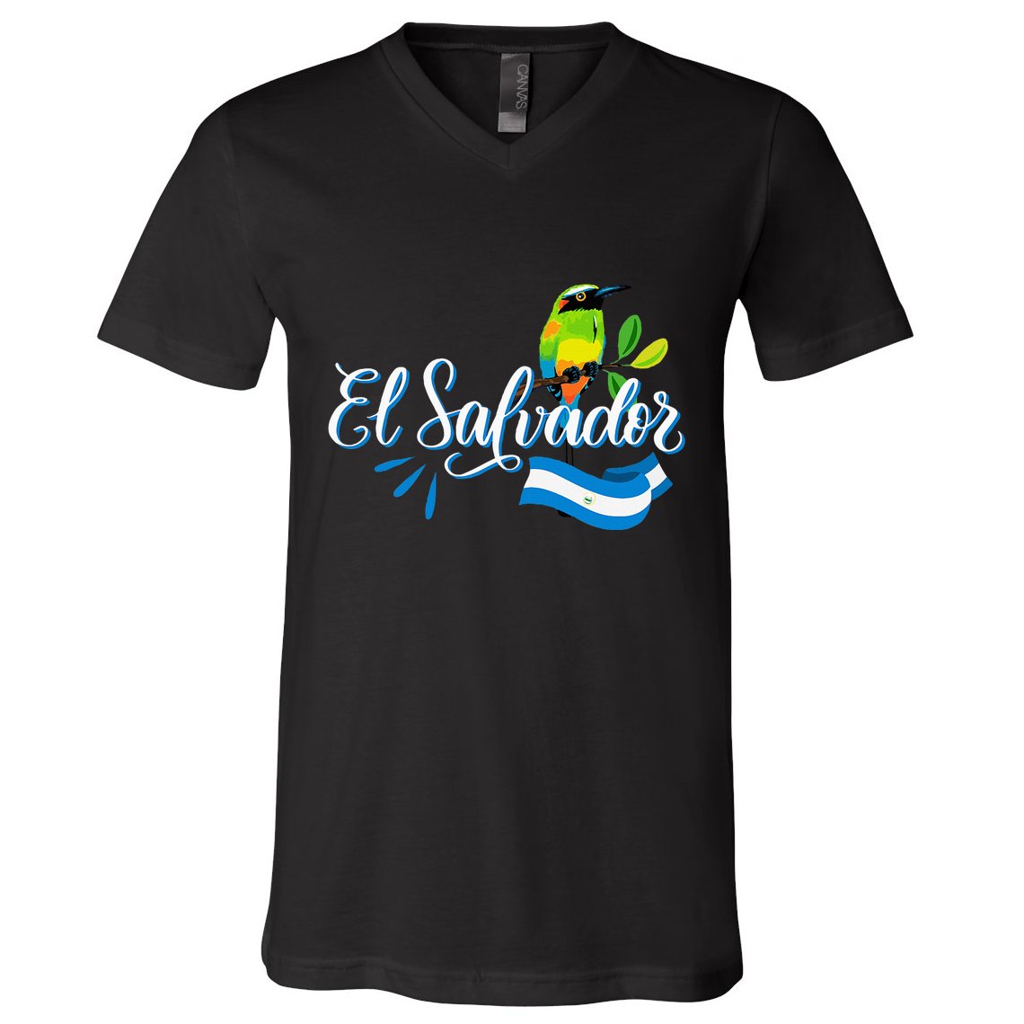 Vos Solo Sos Paja Salvadoran Slang El Salvador Flag Torogoz V-Neck T-Shirt