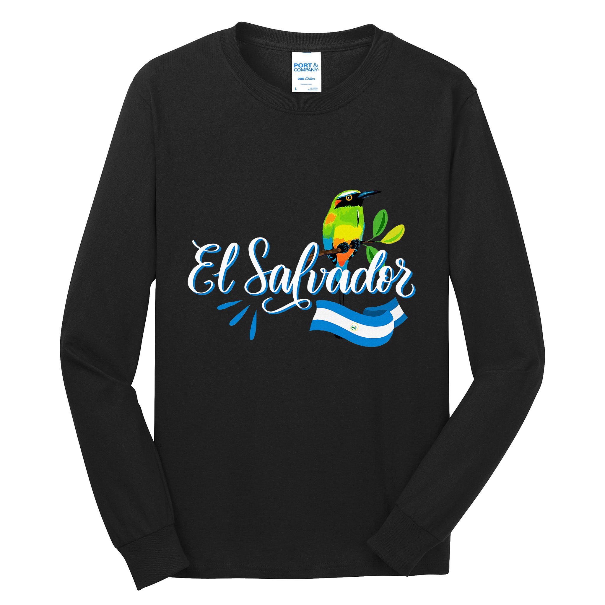 Vos Solo Sos Paja Salvadoran Slang El Salvador Flag Torogoz Tall Long Sleeve T-Shirt