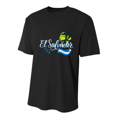 Vos Solo Sos Paja Salvadoran Slang El Salvador Flag Torogoz Youth Performance Sprint T-Shirt