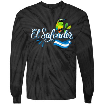 Vos Solo Sos Paja Salvadoran Slang El Salvador Flag Torogoz Tie-Dye Long Sleeve Shirt