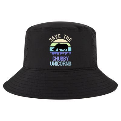 Vintage Sunset Save The Chubby Unicorns Fat Rhino  Cool Comfort Performance Bucket Hat