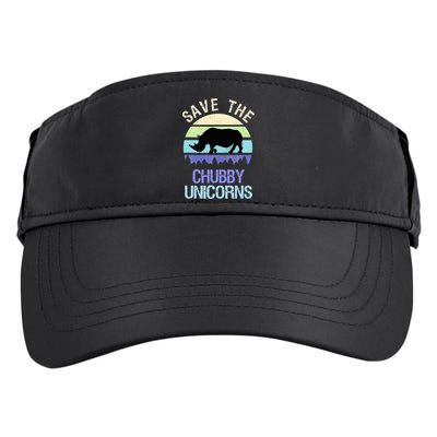 Vintage Sunset Save The Chubby Unicorns Fat Rhino  Adult Drive Performance Visor