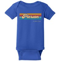 Vintage Sunset Stripes Pierson Florida Baby Bodysuit