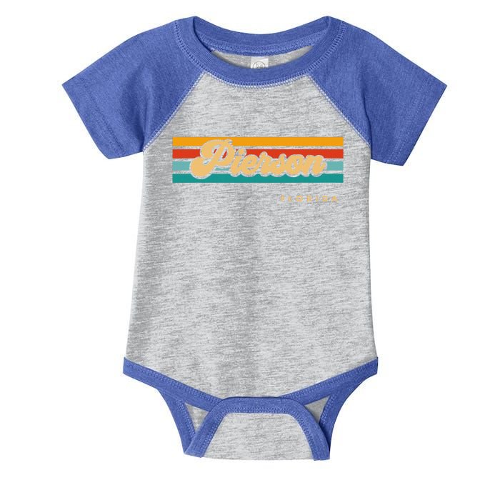 Vintage Sunset Stripes Pierson Florida Infant Baby Jersey Bodysuit