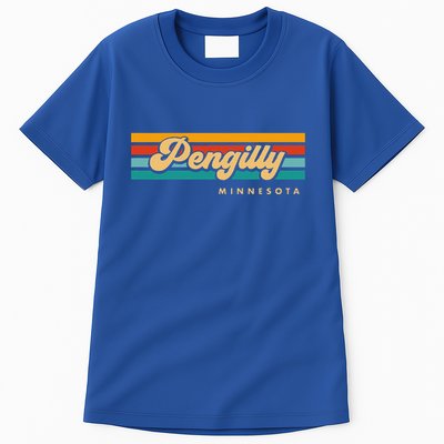 Vintage Sunset Stripes Pengilly Minnesota Tall T-Shirt
