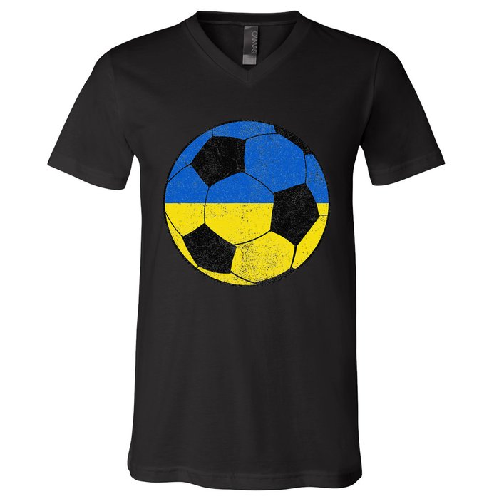 Vintage Soccer Soccer Jersey Ukraine V-Neck T-Shirt