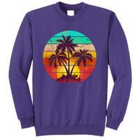 Vintage Sunset Sunrise Palm Tree Island Sweatshirt