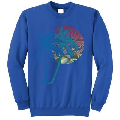 Vintage Sunset Sunrise Palms Vacay Summer Vacation Vibes Tee Funny Gift Sweatshirt