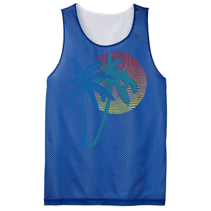 Vintage Sunset Sunrise Palms Vacay Summer Vacation Vibes Tee Funny Gift Mesh Reversible Basketball Jersey Tank