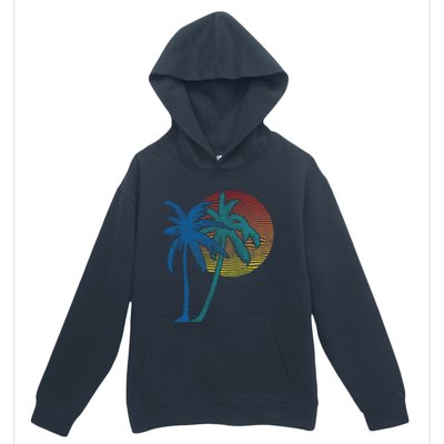 Vintage Sunset Sunrise Palms Vacay Summer Vacation Vibes Tee Funny Gift Urban Pullover Hoodie