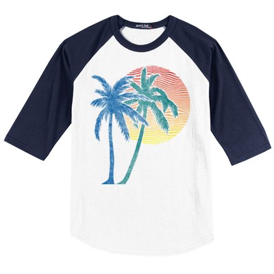 Vintage Sunset Sunrise Palms Vacay Summer Vacation Vibes Tee Funny Gift Baseball Sleeve Shirt