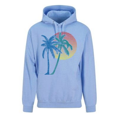 Vintage Sunset Sunrise Palms Vacay Summer Vacation Vibes Tee Funny Gift Unisex Surf Hoodie