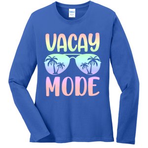 Vacation Summer Sunglasses And Palm Trees Vacay Mode Meaningful Gift Ladies Long Sleeve Shirt