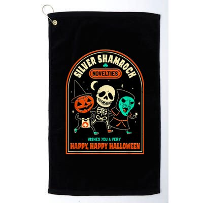 Vintage Silver Shamrock Novelties Happy Happy Halloween Platinum Collection Golf Towel