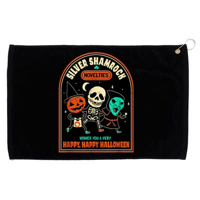 Vintage Silver Shamrock Novelties Happy Happy Halloween Grommeted Golf Towel